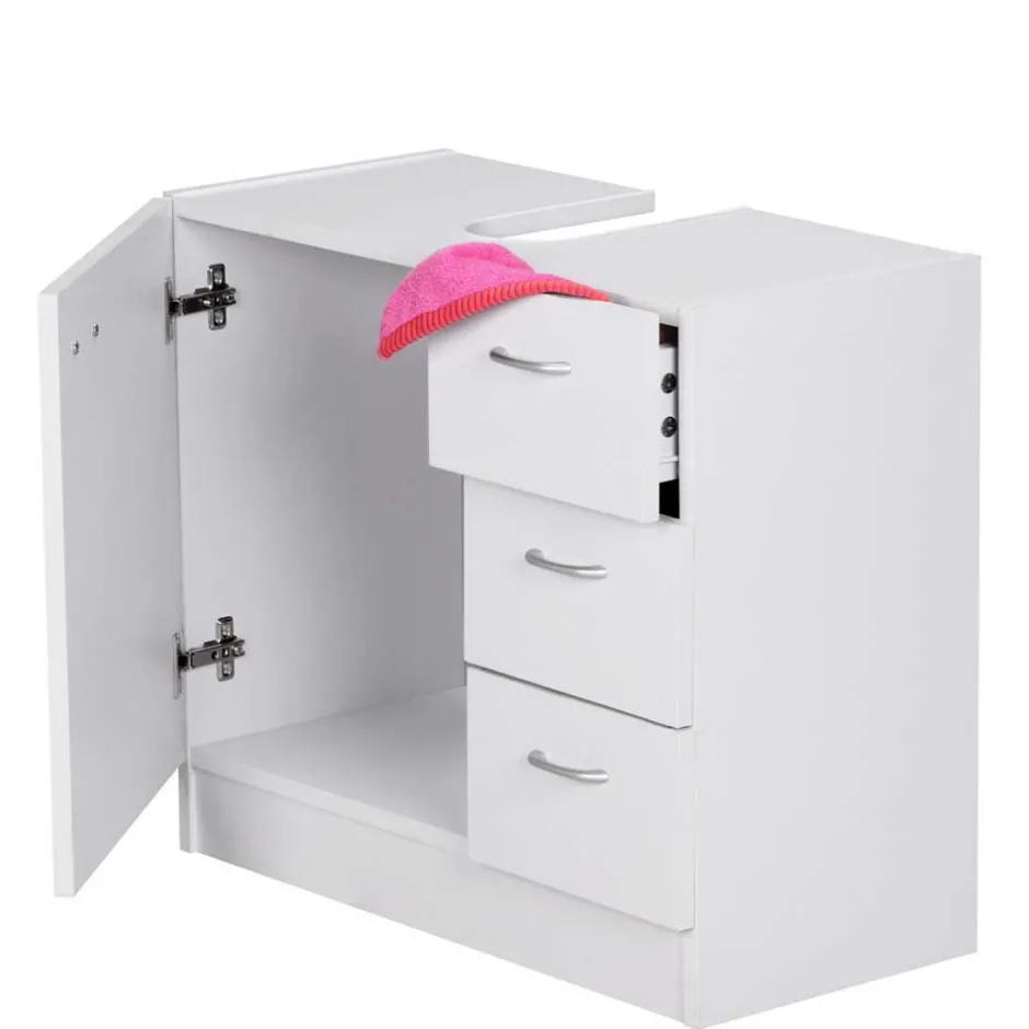 Waschbeckenschrank in Weiß 63 cm breit - Hank^Wohnen Online