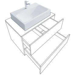 Wohnen Waschbeckenschrank mit Aufsatzbecken - Effect