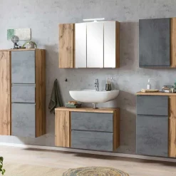 Waschbeckenschrank mit Tür & Klappe & Schublade - Mia^Wohnen