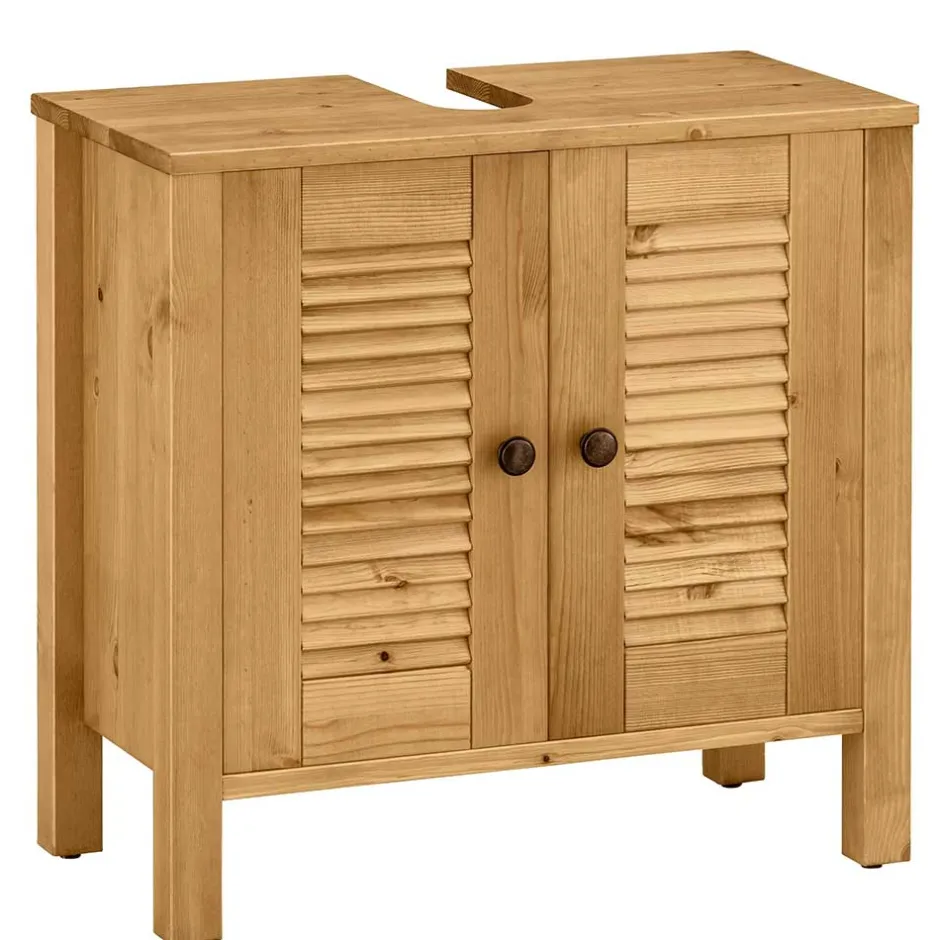 Waschbeckenunterschrank aus Kiefer Massivholz - Zavieca^Wohnen