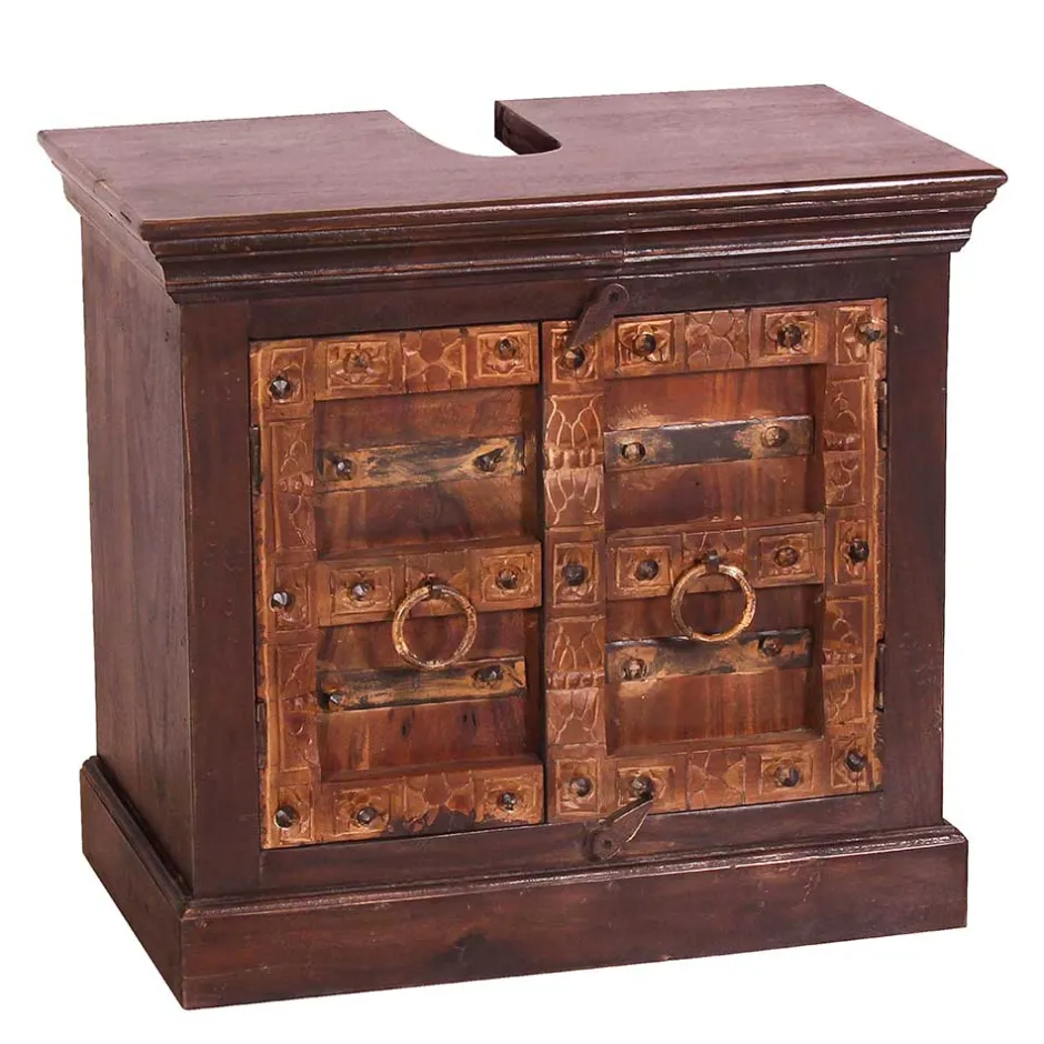 Waschbeckenunterschrank aus Recyclingholz - Solapura^Wohnen Clearance