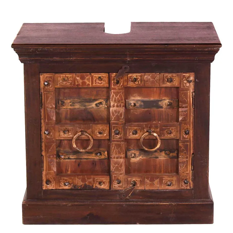 Waschbeckenunterschrank aus Recyclingholz - Solapura^Wohnen Clearance