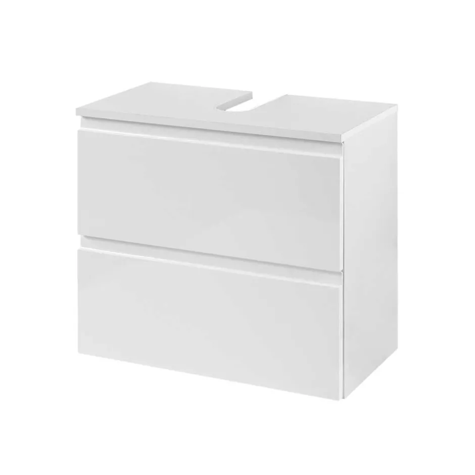 Waschbeckenunterschrank Concetada in Hochglanz Weiß^Wohnen New