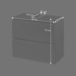 Waschbeckenunterschrank Concetada in Hochglanz Weiß^Wohnen New