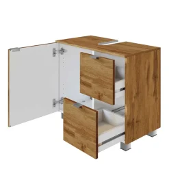 Wohnen Waschbecken-Unterschrank in Wildeiche Holzoptik - Sucaeva