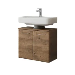 Waschbeckenunterschrank in Eiche Dunkel Holzoptik - Miss X^Wohnen
