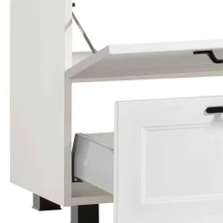 Waschbeckenunterschrank in Weiß mit Wildeiche - Gyatso^Wohnen