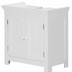 Wohnen Waschbeckenunterschrank in Weiß mit Doppeltür - Hank