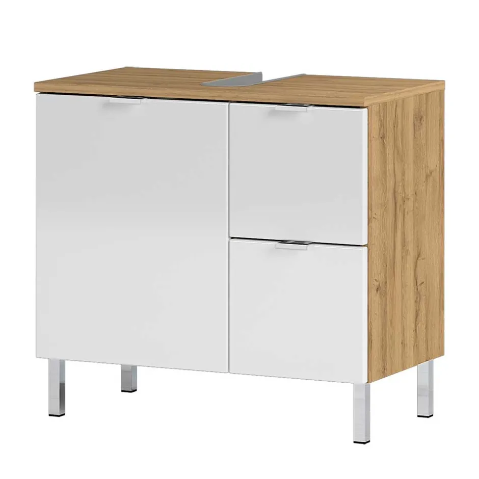 Waschbeckenunterschrank in Weiß Glanz - Narilos^Wohnen Sale