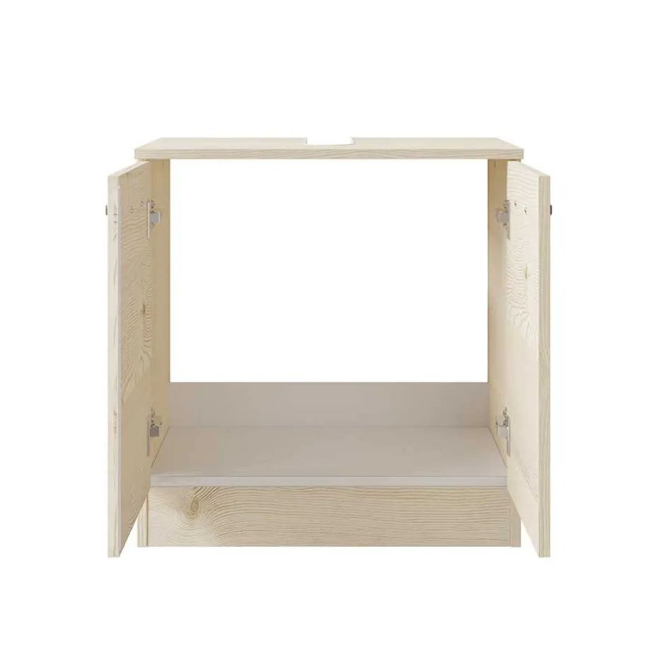 Wohnen Waschbeckenunterschrank in hellem Holzdekor Pinie - Nova