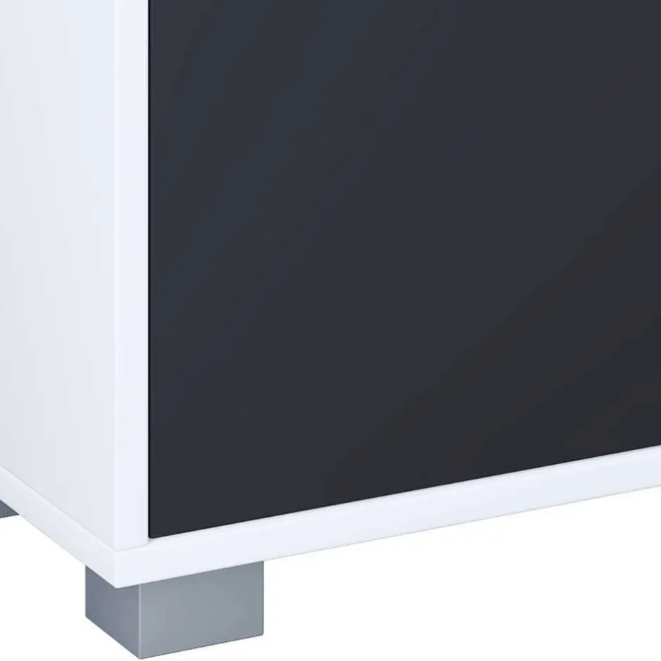 Waschbeckenunterschrank in Schwarz Weiß - Musone^Wohnen Discount