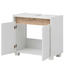 Waschbeckenunterschrank in Weiß & Wildeiche - Etravia^Wohnen Hot