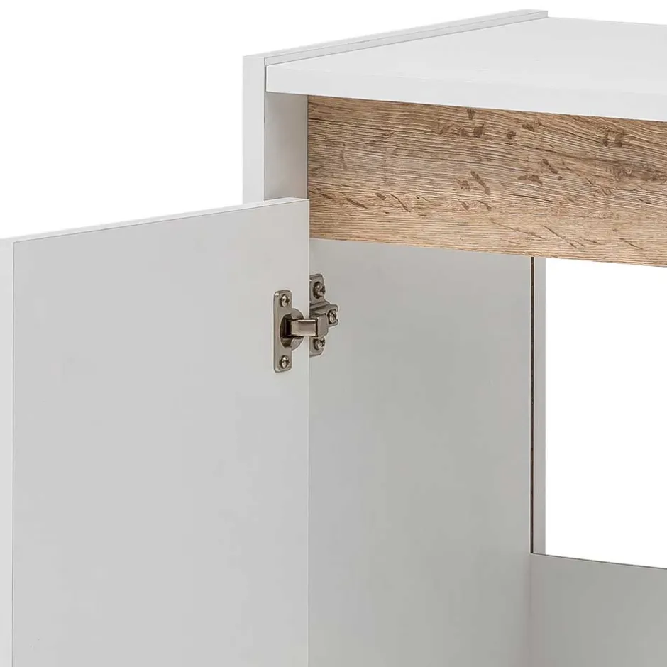 Waschbeckenunterschrank in Weiß & Wildeiche - Etravia^Wohnen Hot