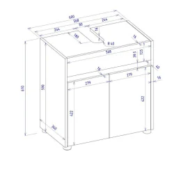 Waschbeckenunterschrank in Weiß - Nonessia^Wohnen Best
