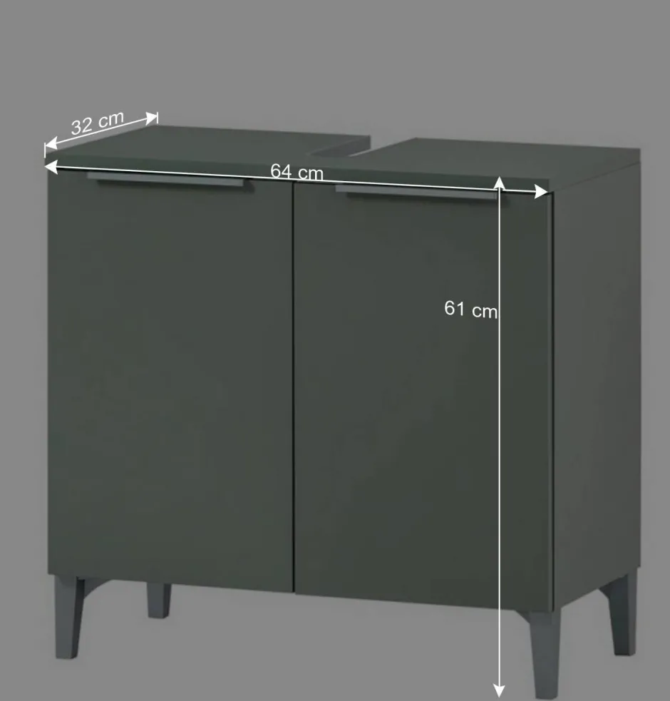 Waschbeckenunterschrank in Graugrün - Liz^Wohnen Sale