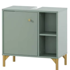 Wohnen Waschbeckenunterschrank in Graugrün - Vilatata