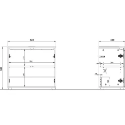 Waschbeckenunterschrank in Grau - Ancela^Wohnen Clearance