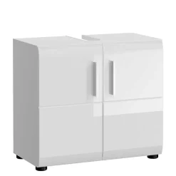 Wohnen Waschbeckenunterschrank in Weiß hochglänzend - Rirua