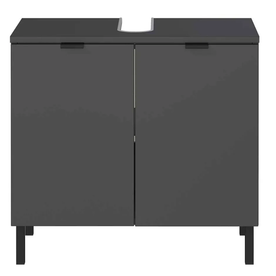 Wohnen Waschbecken-Unterschrank in Dunkelgrau - Quado