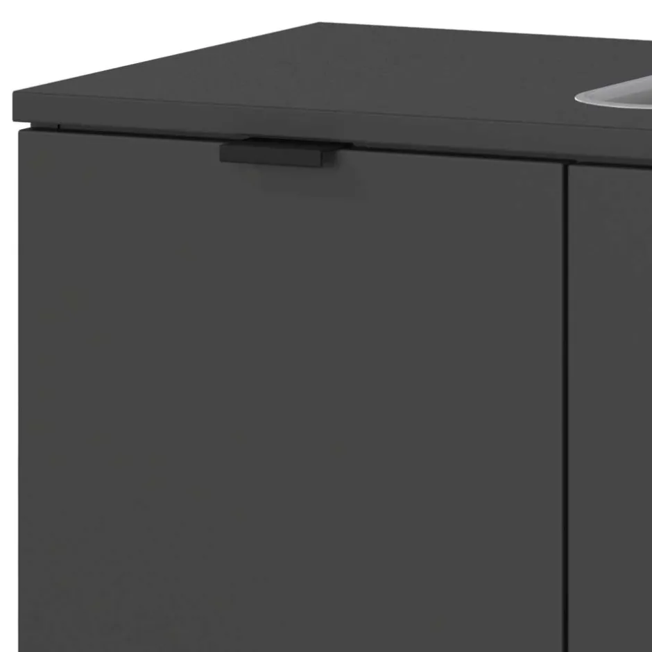 Wohnen Waschbecken-Unterschrank in Dunkelgrau - Quado