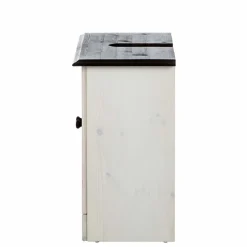 Waschbeckenunterschrank in Weiß mit Dunkelbraun - Malka^Wohnen Best