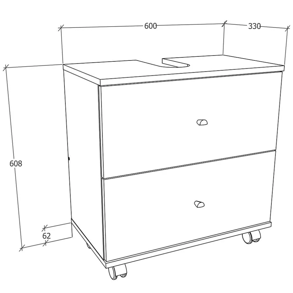 Waschbeckenunterschrank mit zwei Schubladen - Huanga^Wohnen Online