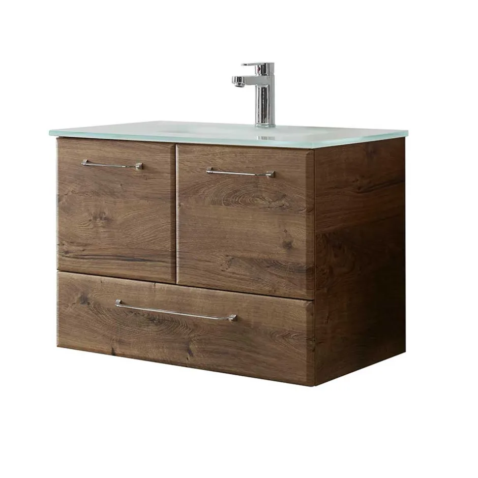 Waschkommode mit Glas-Waschbecken - Miss X^Wohnen New