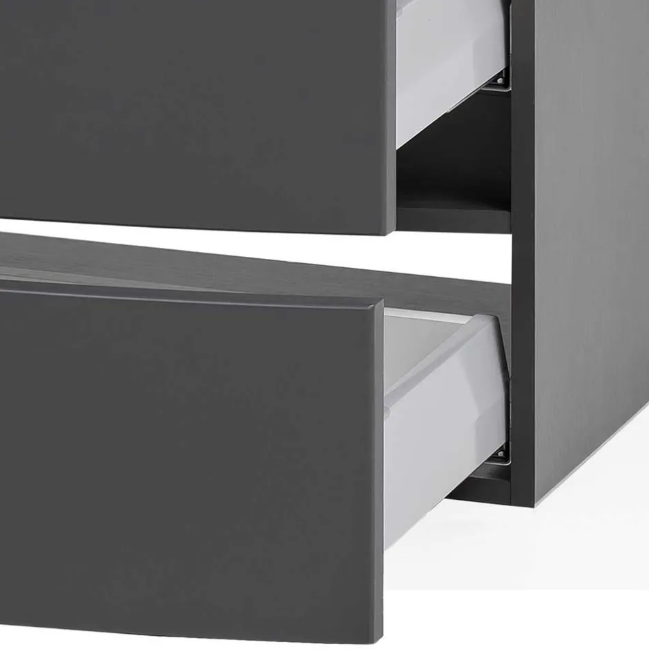 Waschkonsole in Dunkelgrau - Natarivos^Wohnen Outlet