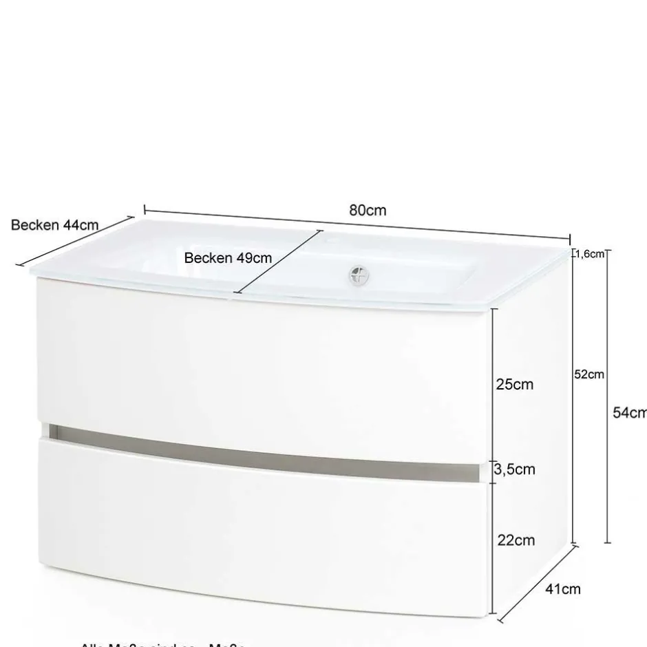 Waschkonsole in Dunkelgrau - Natarivos^Wohnen Outlet