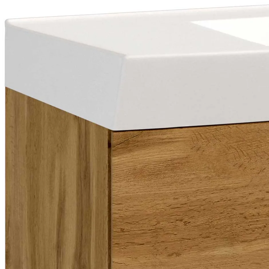 Waschkonsole in Holzdekor Wildeiche - Arazony^Wohnen