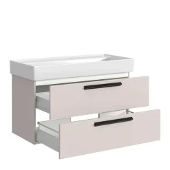 Waschtisch für eine Armatur in Hellgrau - Adendras^Wohnen Outlet