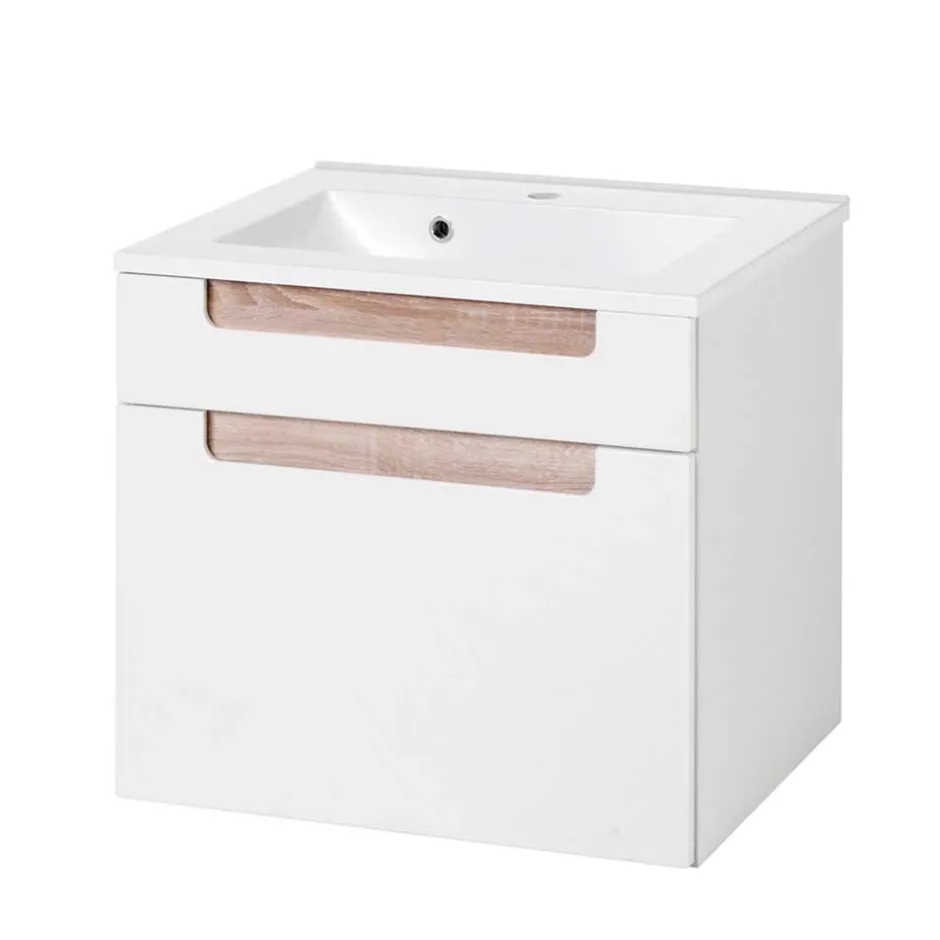 Wohnen Waschtisch Hängeschrank Tymos in Weiß