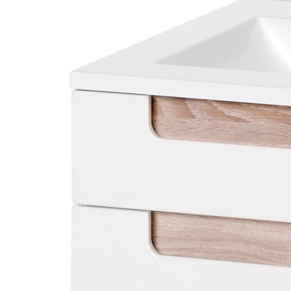 Wohnen Waschtisch Hängeschrank Tymos in Weiß