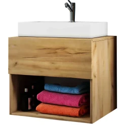 Wohnen Waschtisch in Holzoptik Wildeiche Honig - Toulon