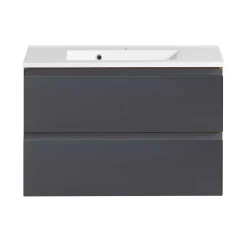 Wohnen Waschtisch in mattem Grau & Wildeiche - Jambi