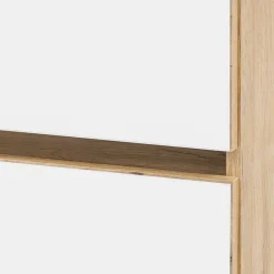 Wohnen Waschtisch Konsole in Weiß & Wildeiche - Vrendina