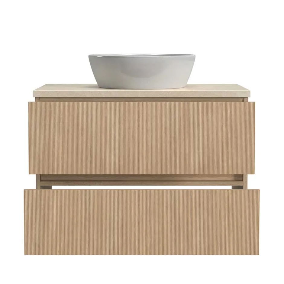 Waschtisch mit Aufsatzbecken in Eiche Hell - Vibulam^Wohnen Hot