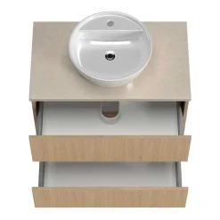Waschtisch mit Aufsatzbecken in Eiche Hell - Vibulam^Wohnen Hot