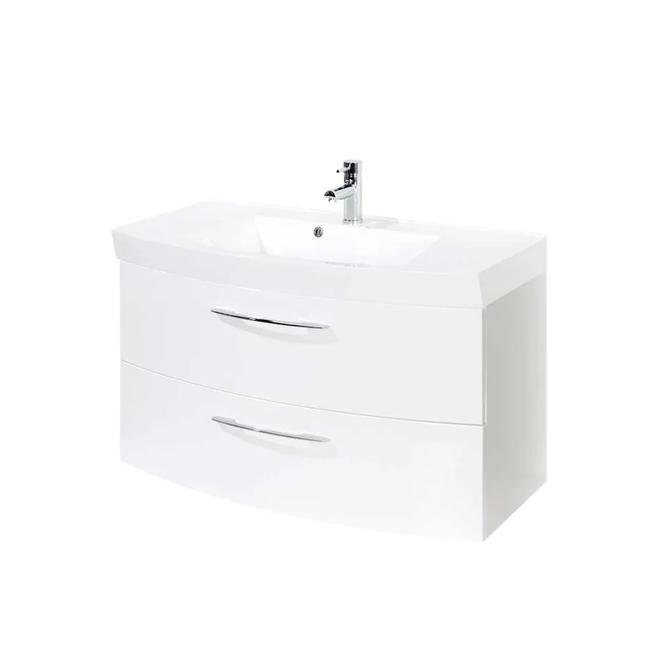 Waschtisch mit Becken Datara in Weiß Hochglanz^Wohnen