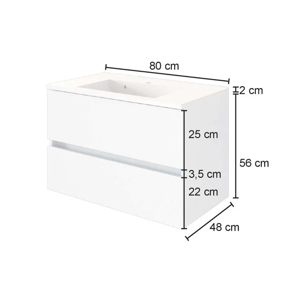 Waschtisch mit Becken für Wandmontage - Endely^Wohnen Sale