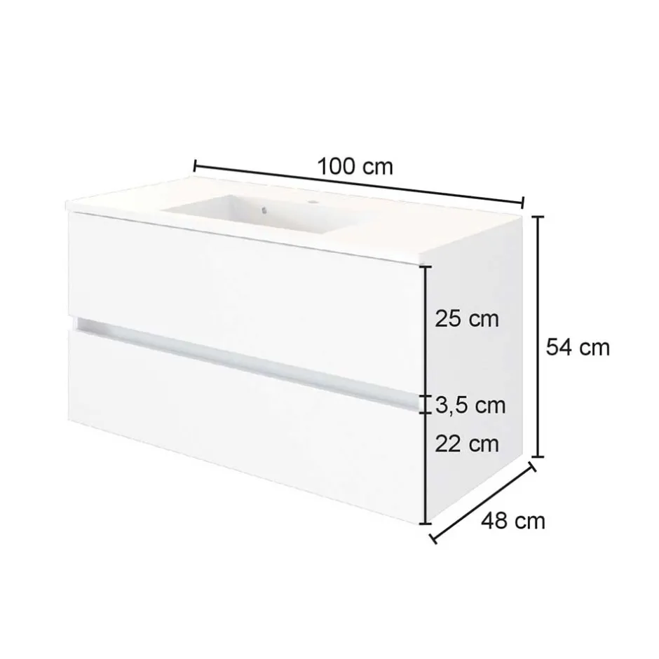 Waschtisch mit Becken für Wandmontage - Endely^Wohnen Sale