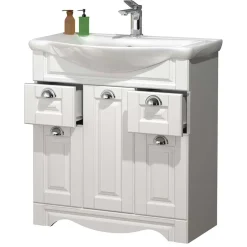 Waschtisch mit Becken in Weiß - klassisch - Akira^Wohnen Clearance