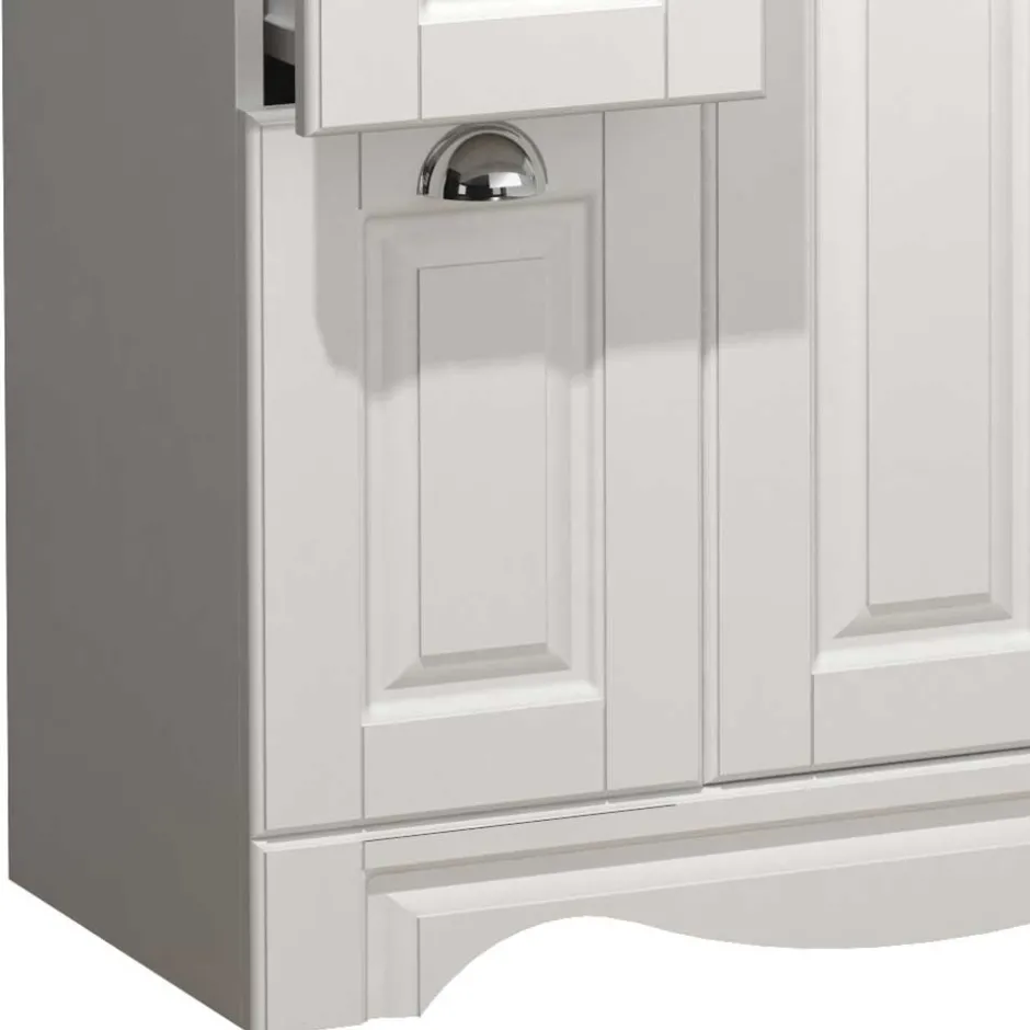 Waschtisch mit Becken in Weiß - klassisch - Akira^Wohnen Clearance