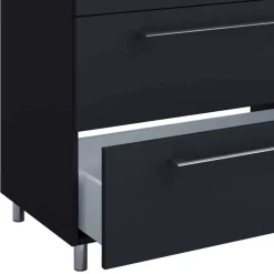 Waschtisch mit drei Schubladen in Schwarz - Gloriella^Wohnen Best