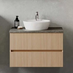 Waschtisch mit einem Aufsatz-Waschbecken - Leitha^Wohnen New