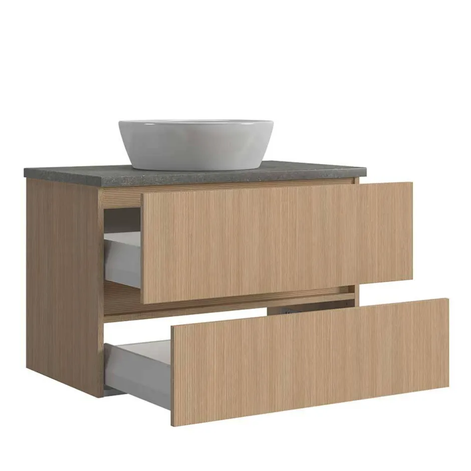 Waschtisch mit einem Aufsatz-Waschbecken - Leitha^Wohnen New