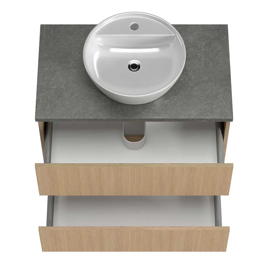 Waschtisch mit einem Aufsatz-Waschbecken - Leitha^Wohnen New