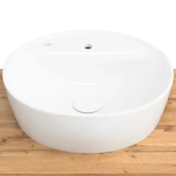 Wohnen Waschtisch mit Keramik Aufsatzbecken 80 cm breit - Crystoga