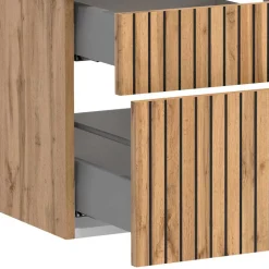 Wohnen Waschtisch mit Keramik Aufsatzbecken 80 cm breit - Crystoga