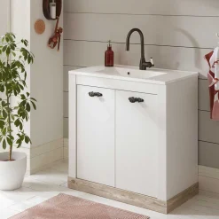 Wohnen Waschtisch mit Sockelgestell & Waschbecken - Doules